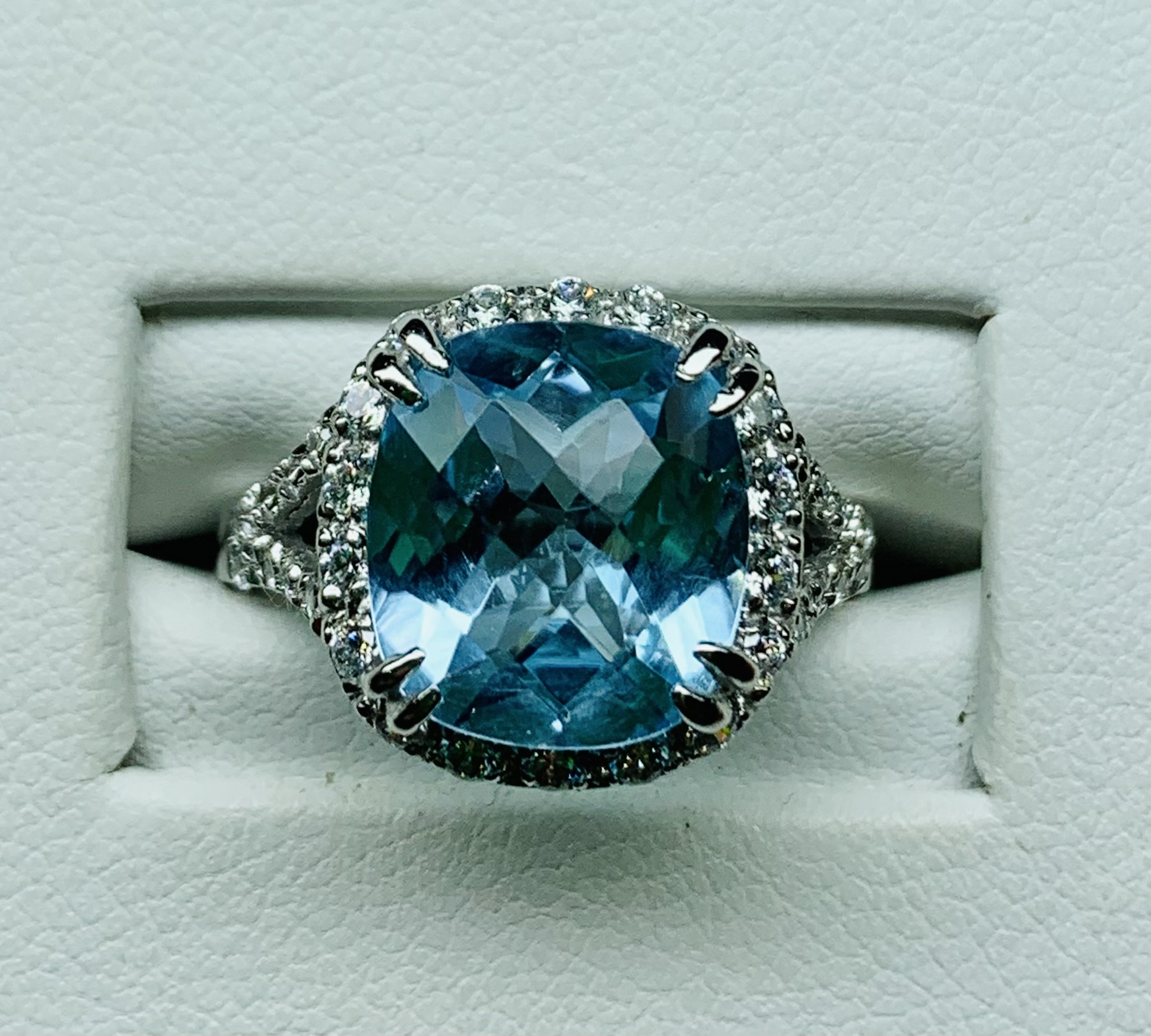 Topaz and cubic zircona ring - Archer & Holland